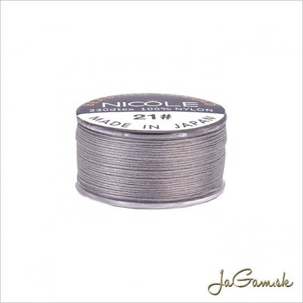 Nylónová niť Nicole - 0,1mm Sivá 46m(N602)